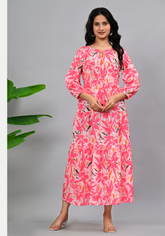 Everyday Abstract – Women’s Moss Crepe Midi Dress