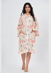 Muted Muse – Rayon Slub Wrap Style Dress