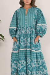 FOLKLORE MIDI DRESS