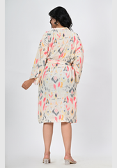 Muted Muse – Rayon Slub Wrap Style Dress