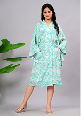 Fresh Breeze – Floral Rayon Slub Kimono Dress