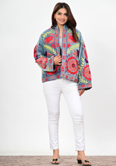 Skyloom Garden Jacket – Folk-Inspired Embroidered Velvet Jacket