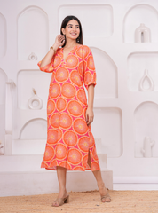 SUNBURST MIDI DRESS