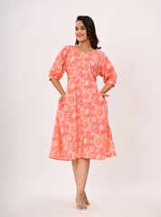 PEACH PETAL DRESS