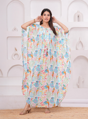 TROPICAL BLOOM KAFTAN