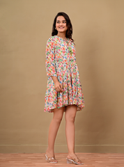 TROPICAL BLOOM MINI DRESS