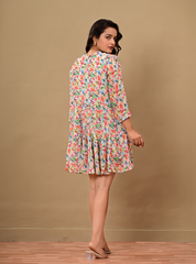 TROPICAL BLOOM MINI DRESS
