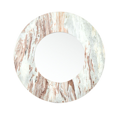 Blush Marble Halo Mirror