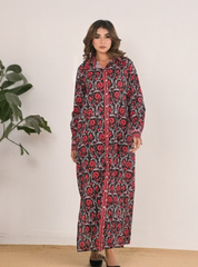 PRINTED MAXI SHIRT DRESS