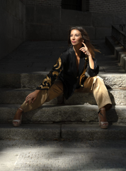 EMBROIDERED KIMONO-STYLE BLAZER