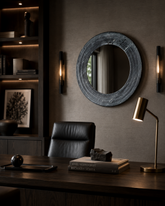 Graphite Wave Mirror