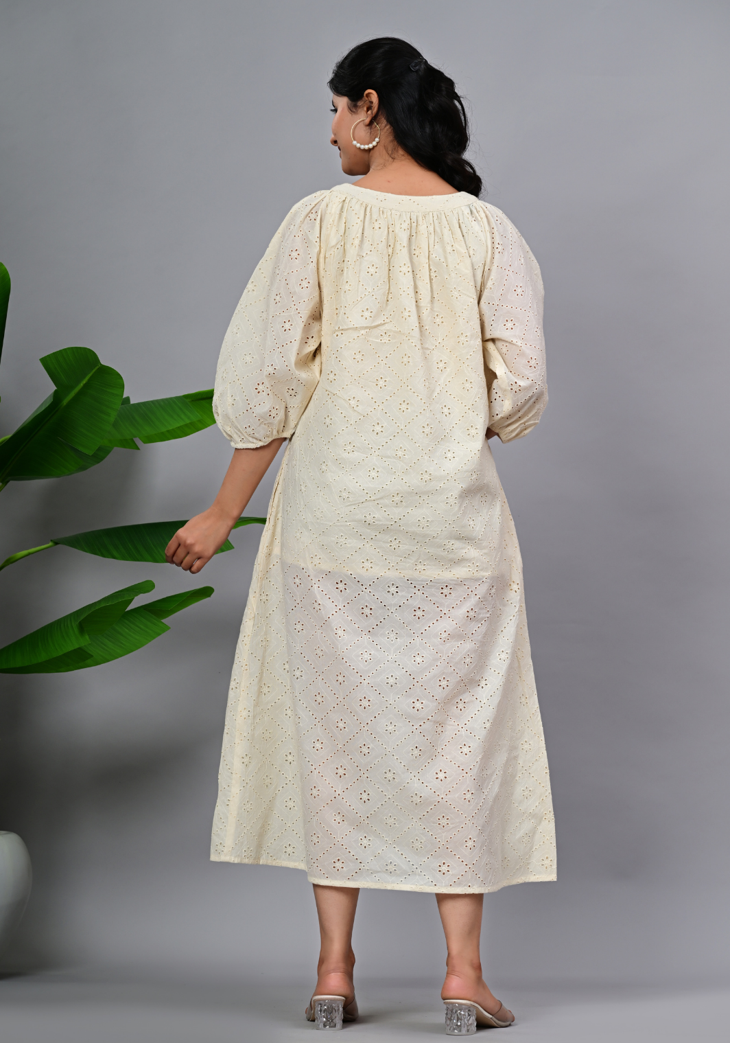 Lily Meadow – Cotton Schiffle A-Line Midi Dress