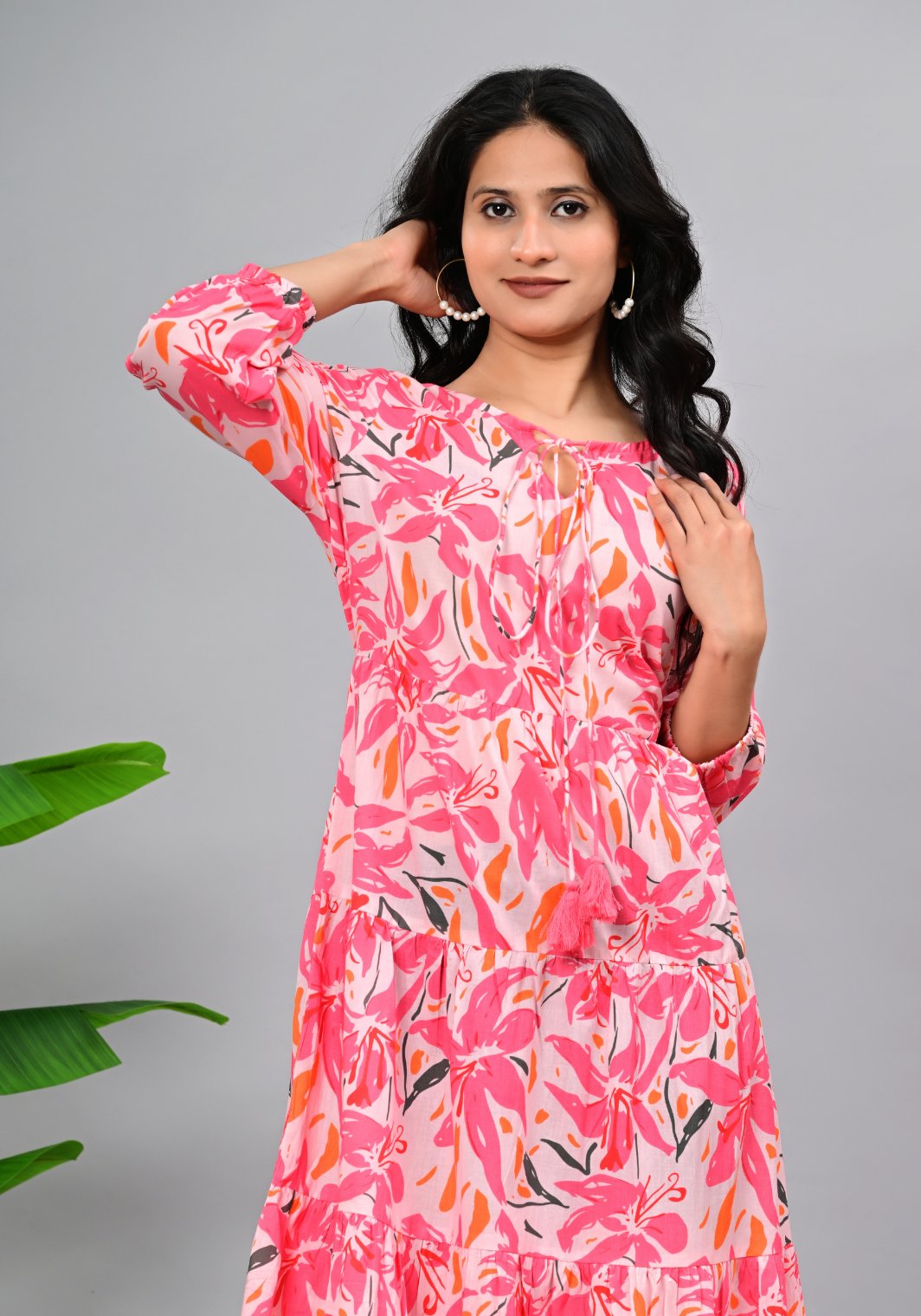 Everyday Abstract – Women’s Moss Crepe Midi Dress
