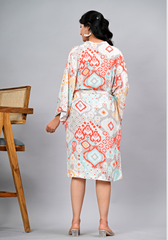 Desert Mosaic – Rayon Slub Wrap Style Dress