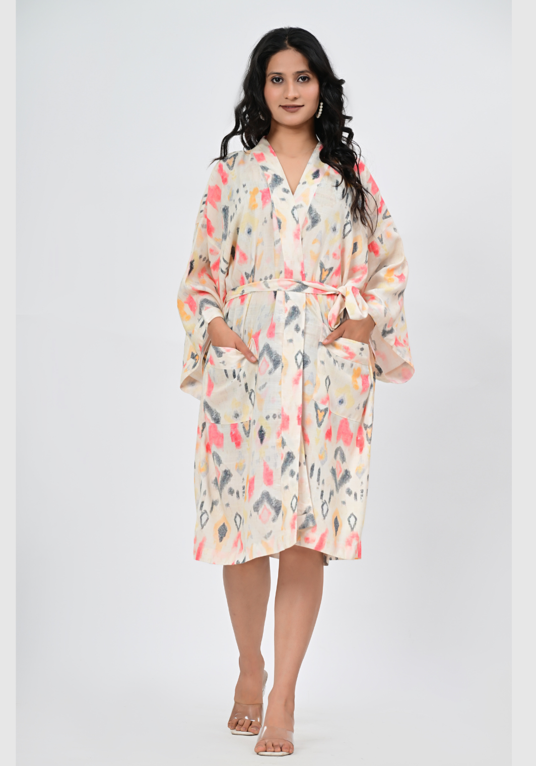 Muted Muse – Rayon Slub Wrap Style Dress