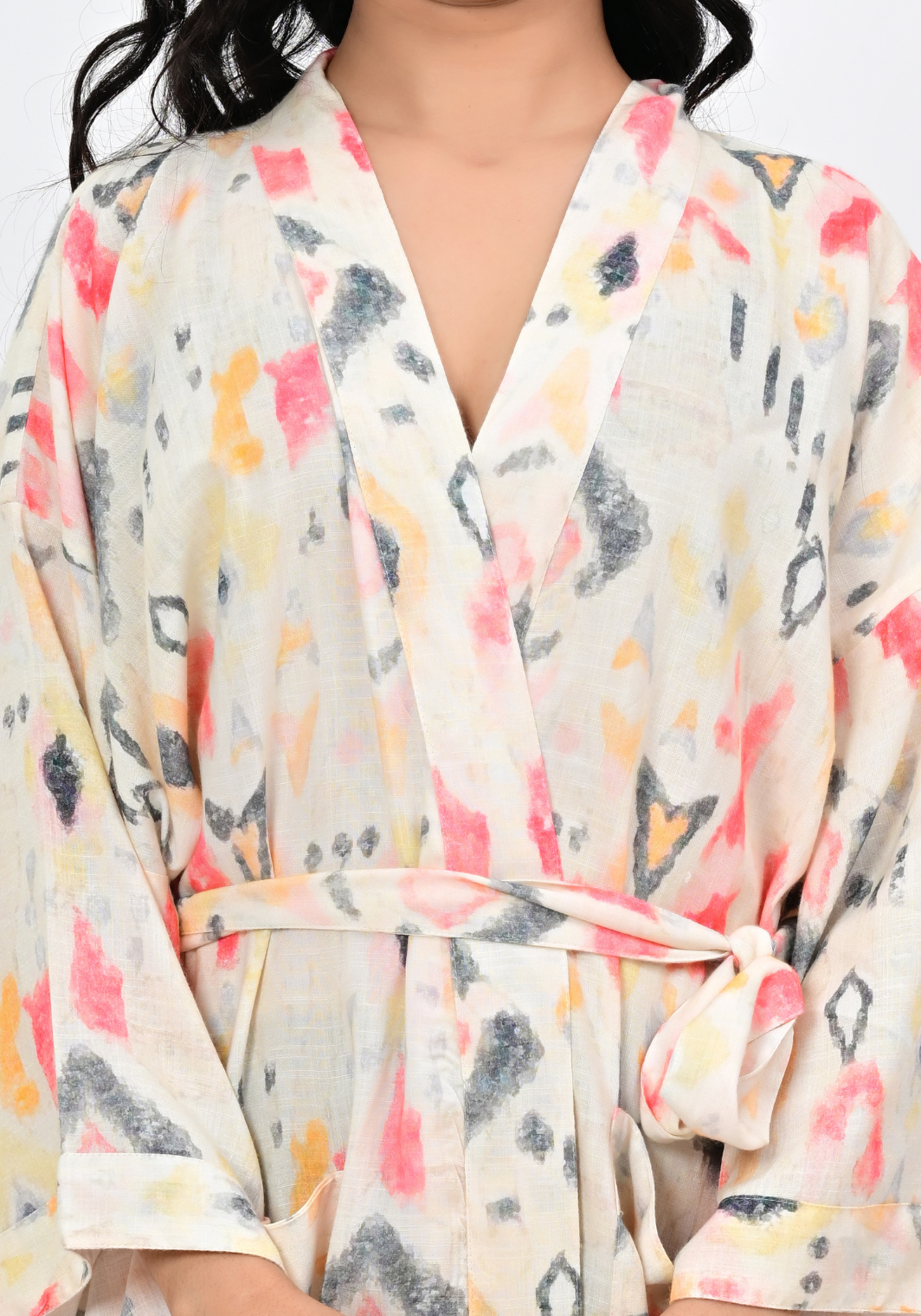 Muted Muse – Rayon Slub Wrap Style Dress