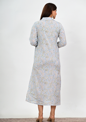 Soft Meadow – Floral Print Cambric Shirt Dress