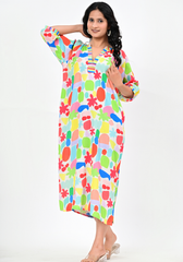 Studio Spectrum – Multicolor Moss Crepe Empire Waist Dress
