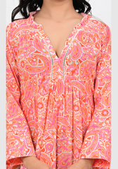 Flowing Paisley – 60s Cambric Tiered Maxi Dress