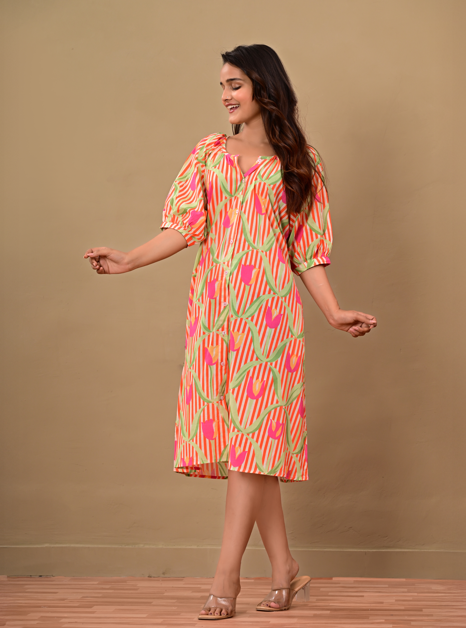 SUNSET STRIPES DRESS