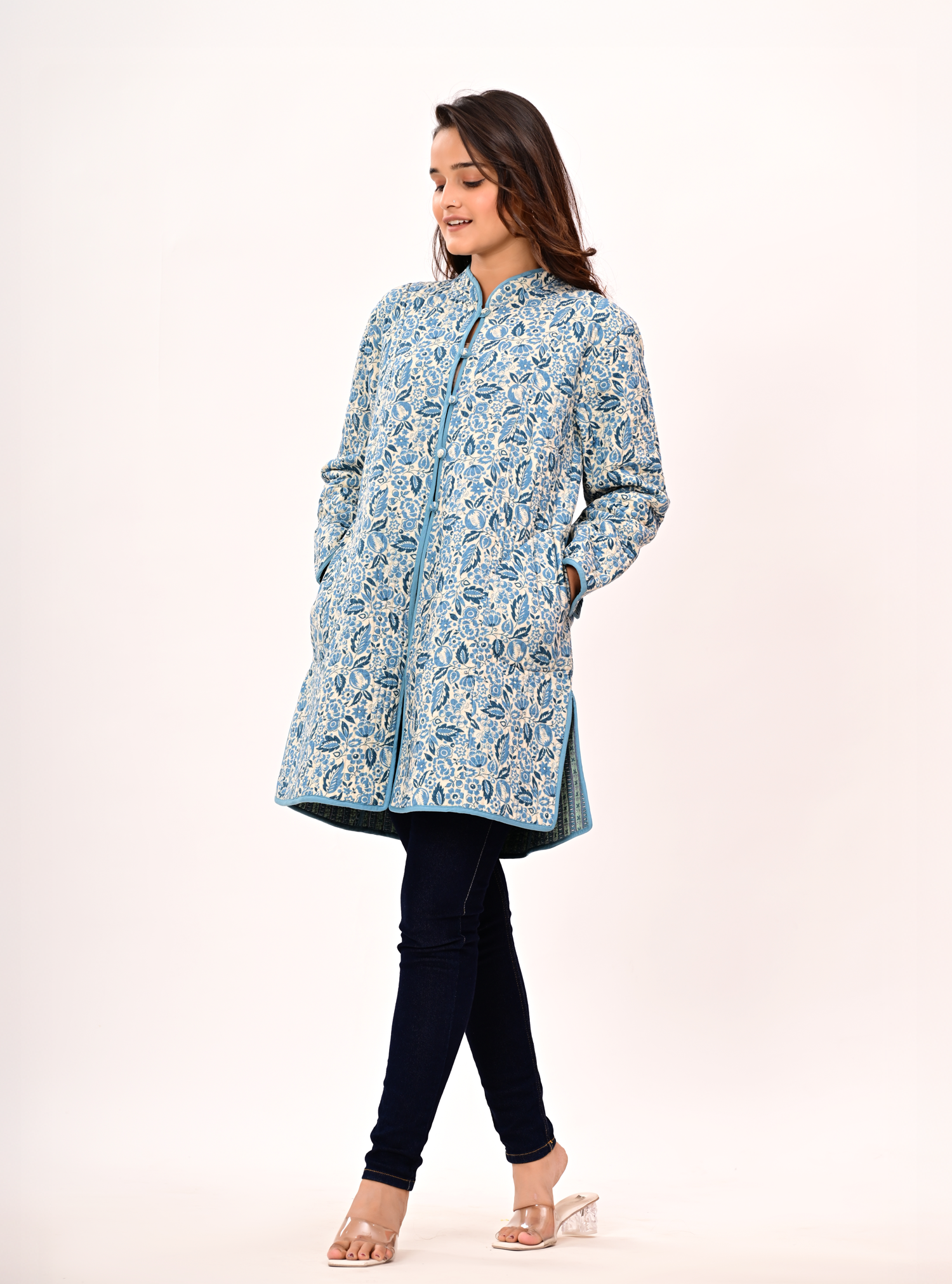 BLOCK PRINT QUILTED COAT