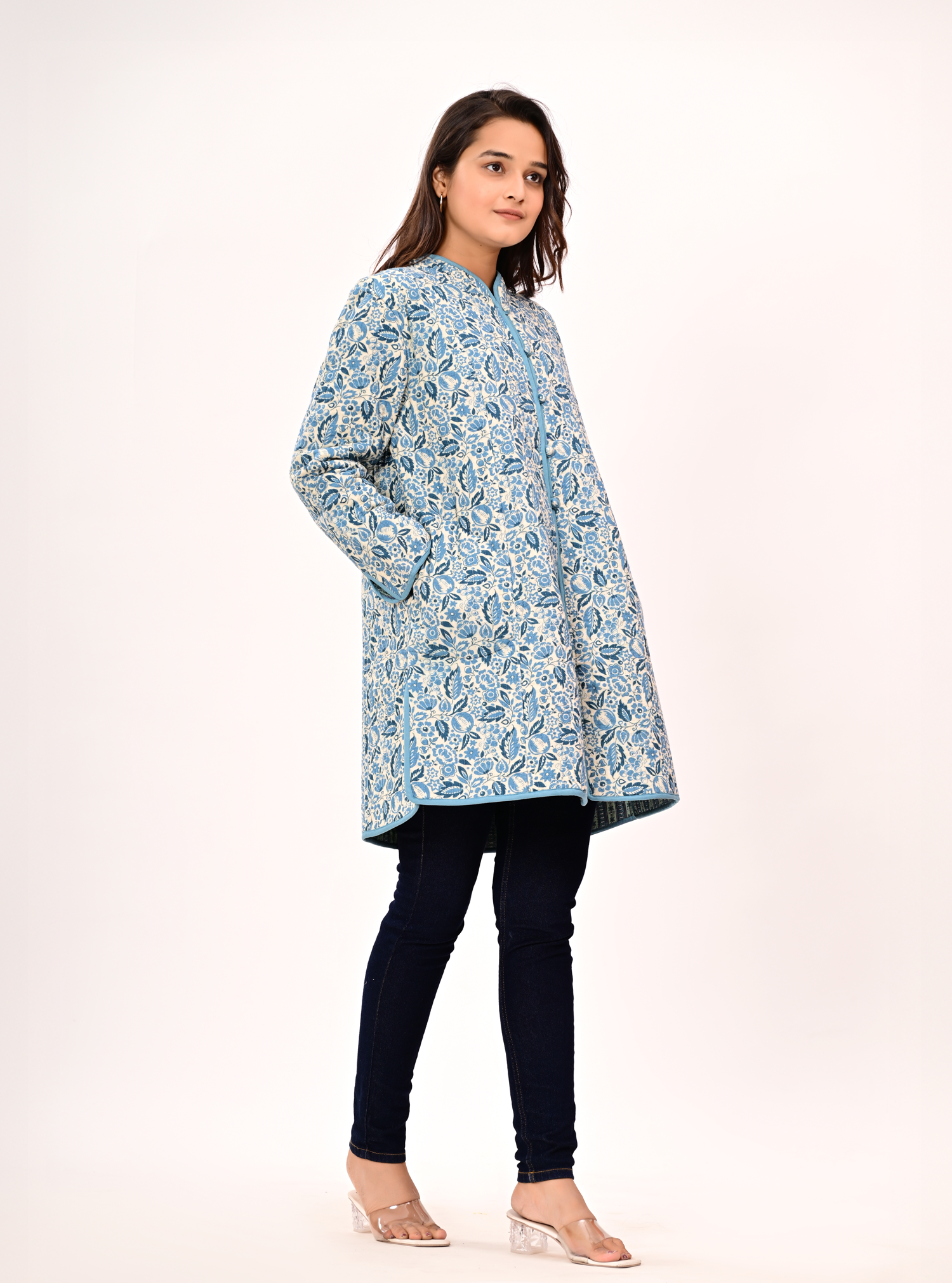 BLOCK PRINT QUILTED COAT