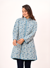 BLOCK PRINT QUILTED COAT