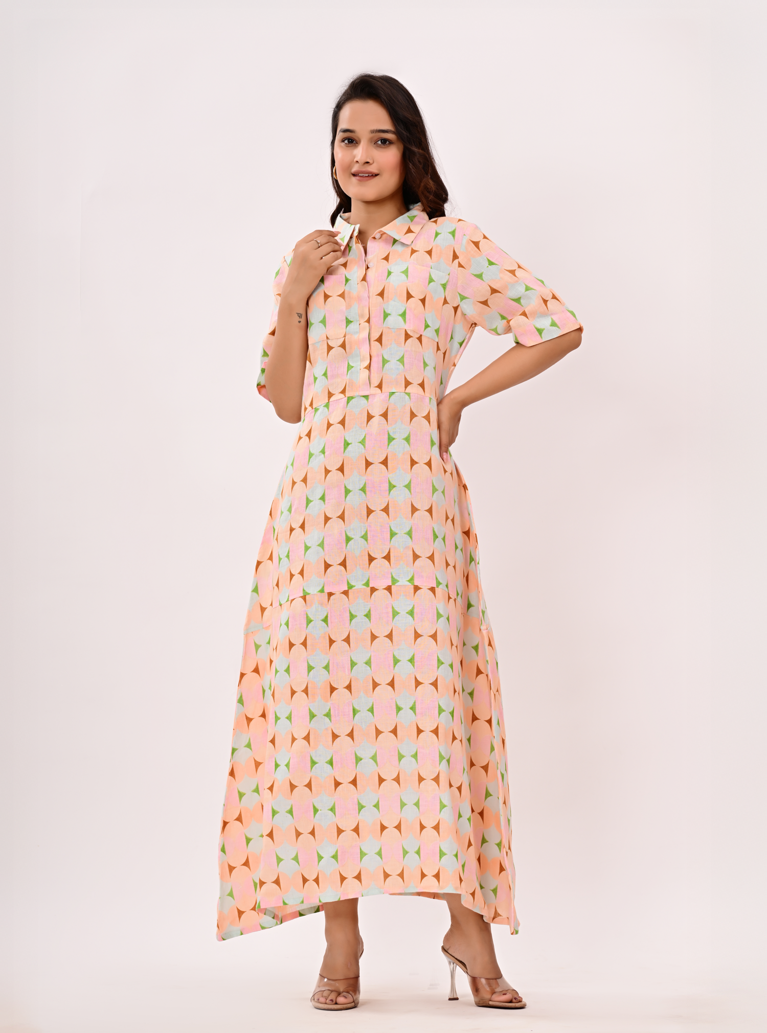 MOSAIC SHIRT DRESS