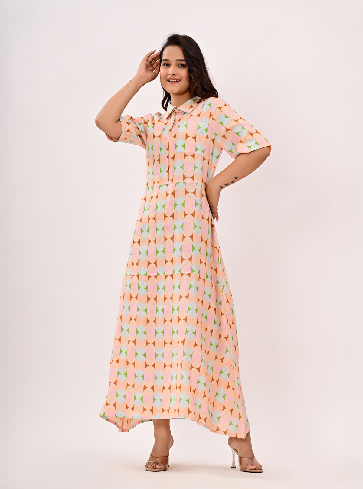 MOSAIC SHIRT DRESS