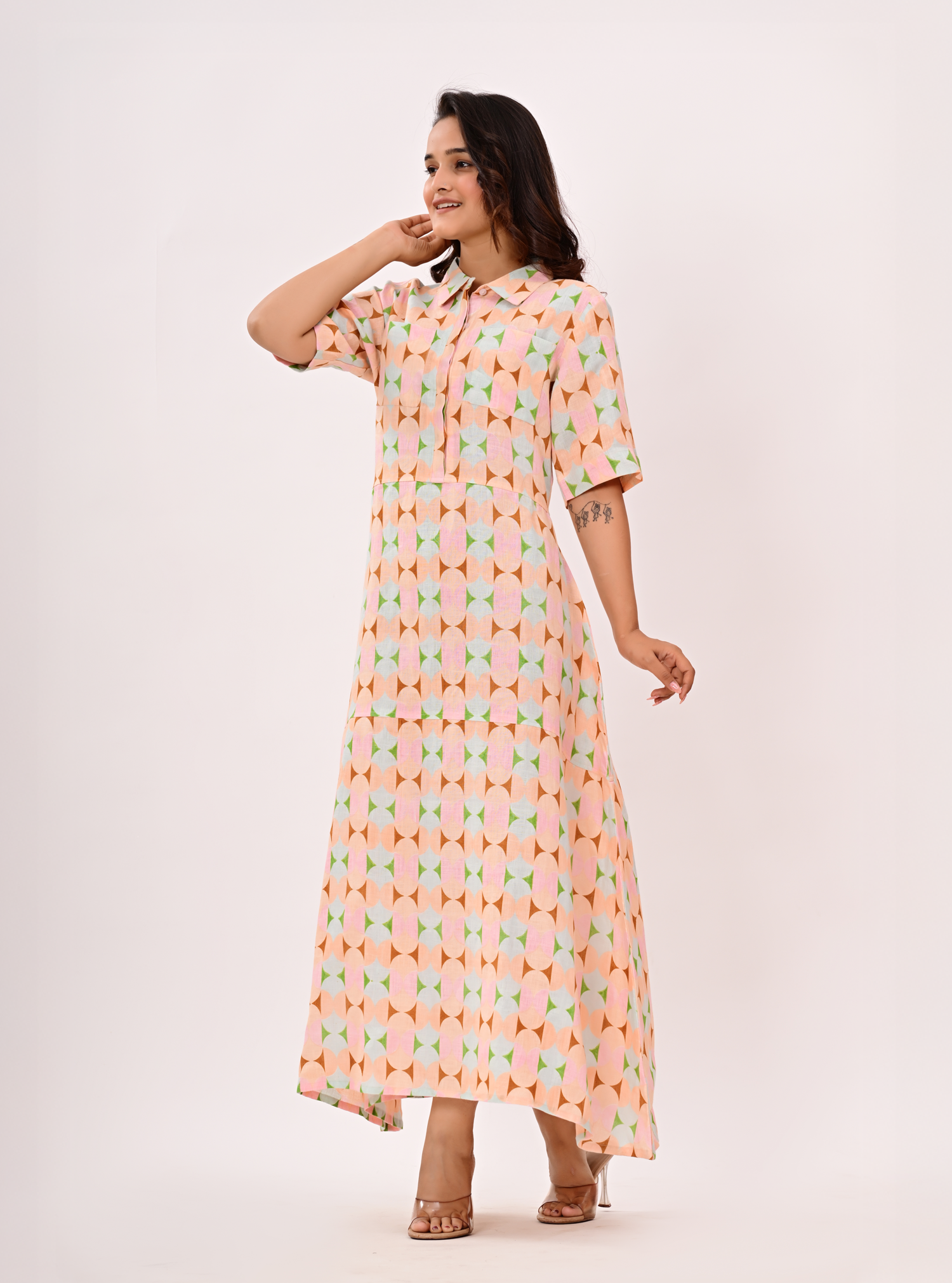 MOSAIC SHIRT DRESS