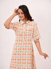 MOSAIC SHIRT DRESS