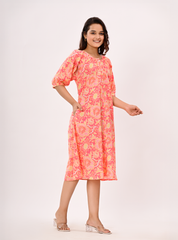 PEACH PETAL DRESS