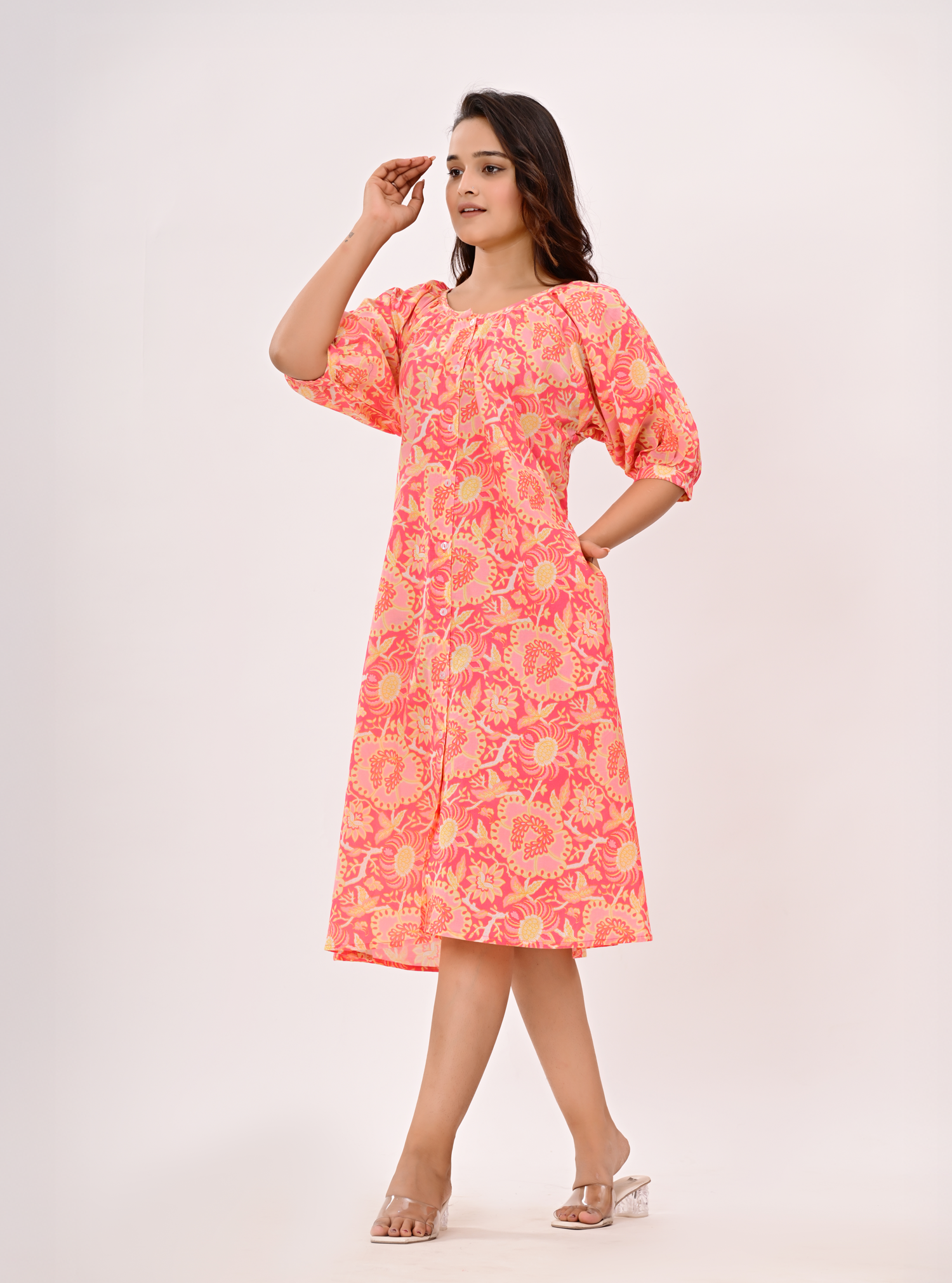 PEACH PETAL DRESS