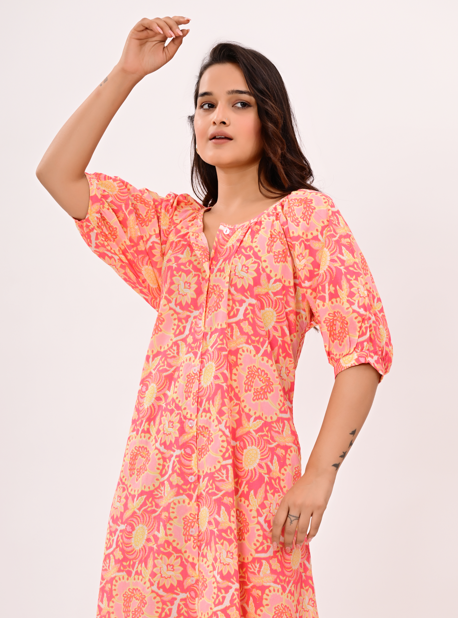 PEACH PETAL DRESS