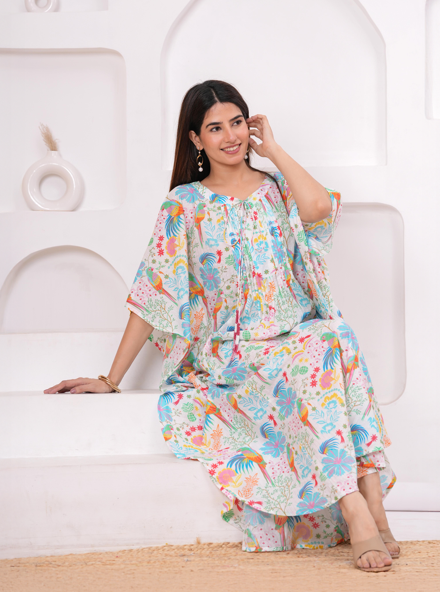 TROPICAL BLOOM KAFTAN
