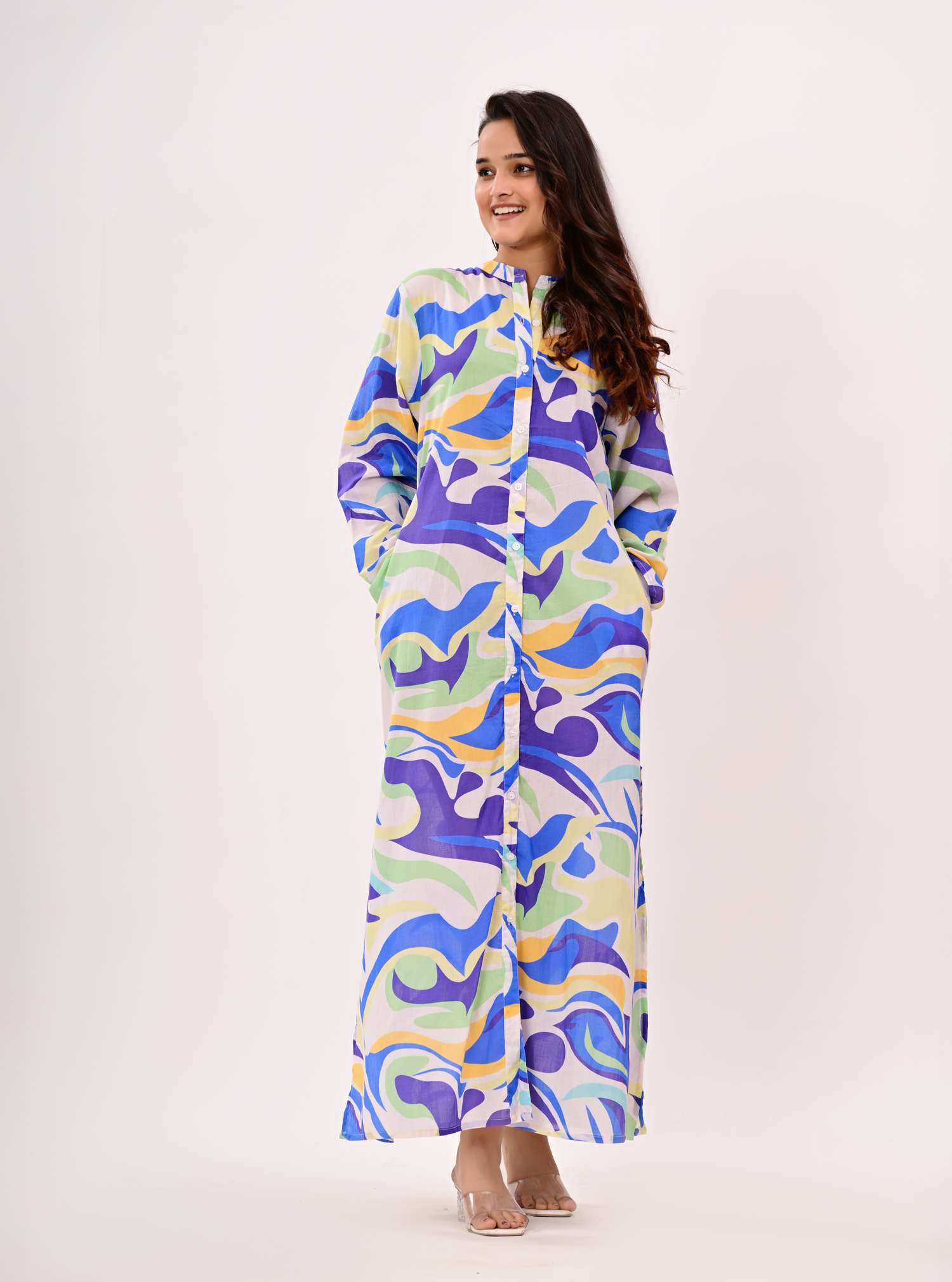 OCEAN WAVE MAXI DRESS