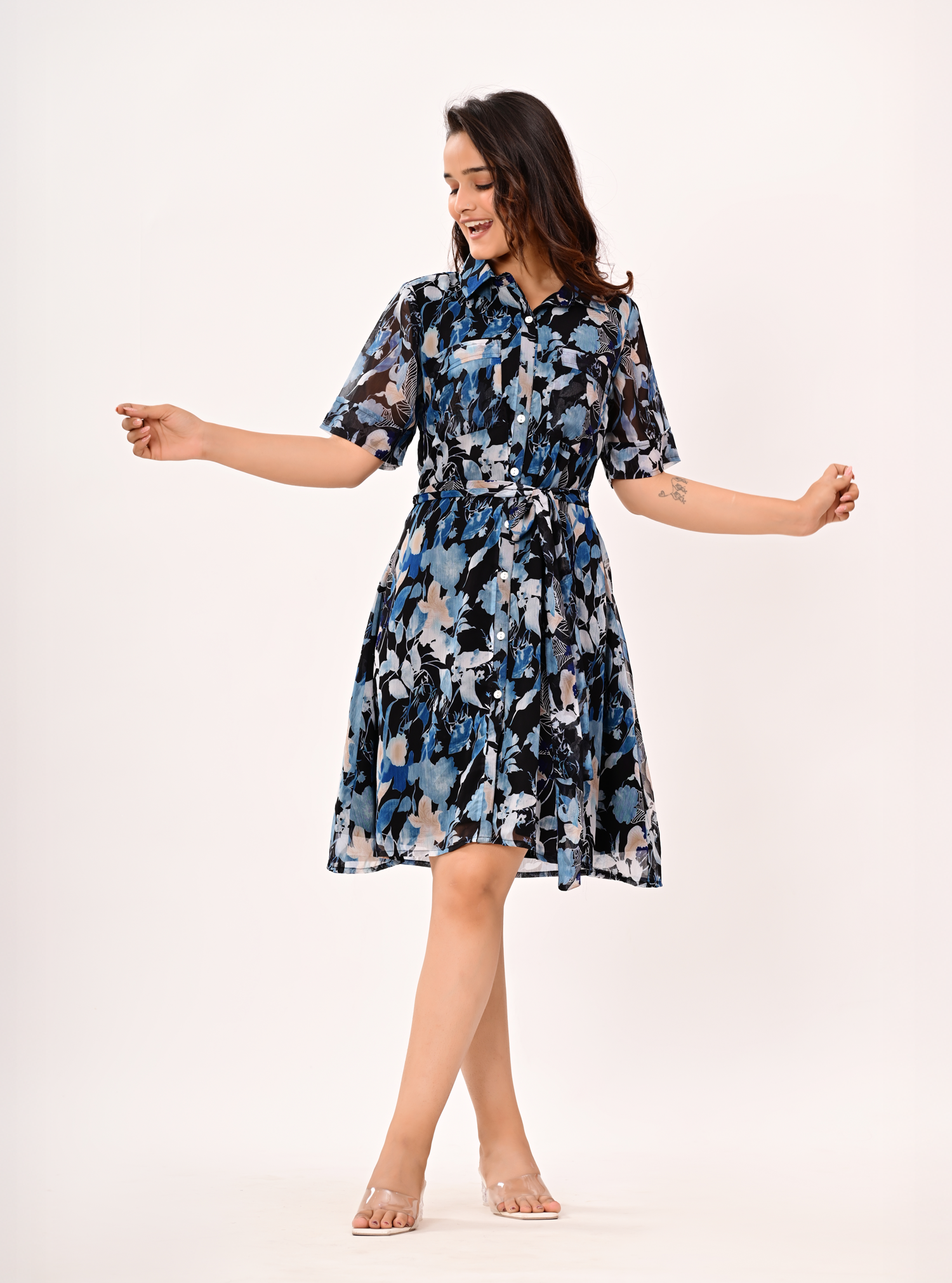 MIDNIGHT BLOOM DRESS