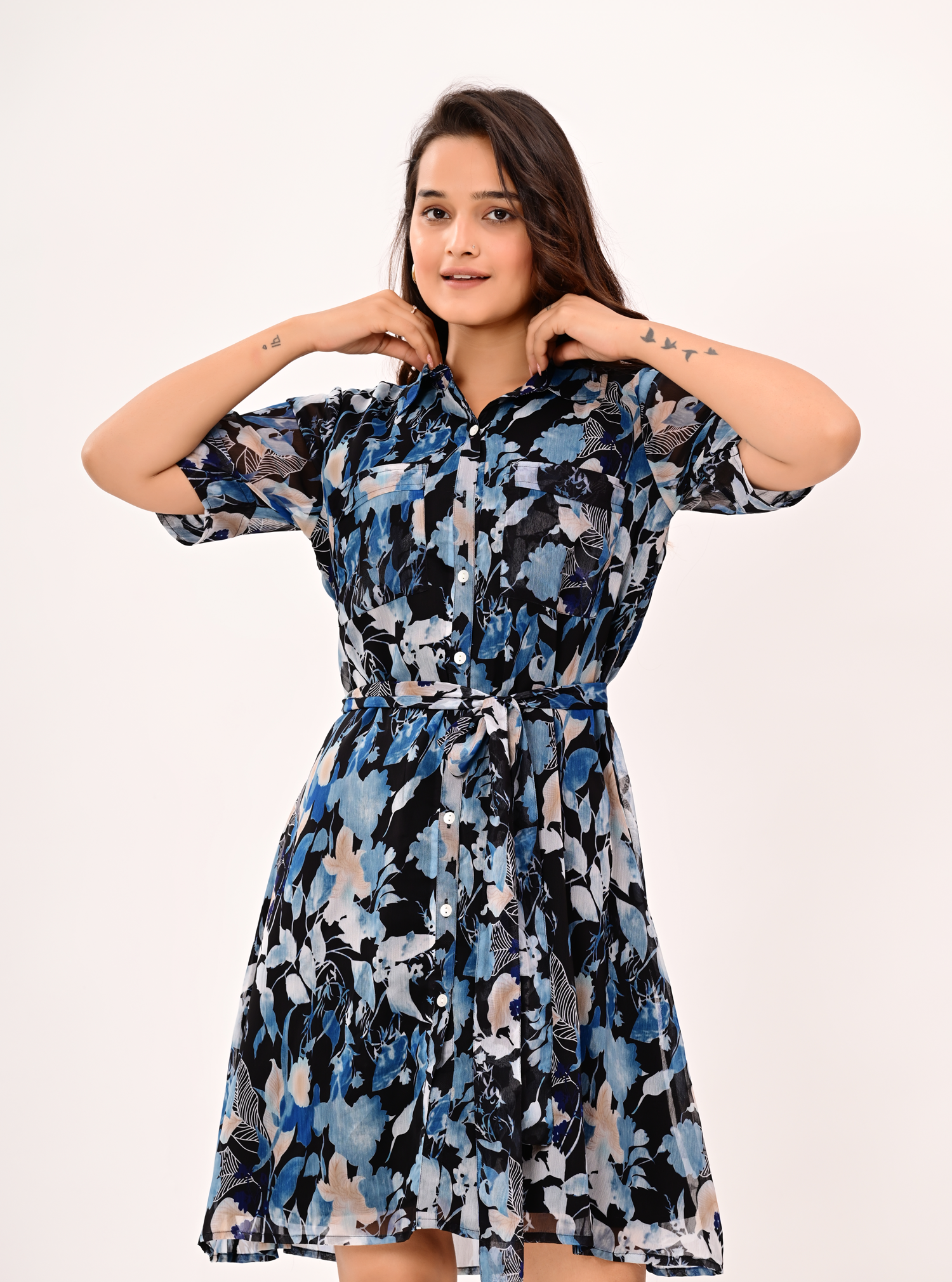 MIDNIGHT BLOOM DRESS
