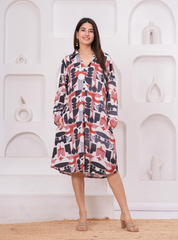 GEO CHIC SHIRT DRESS