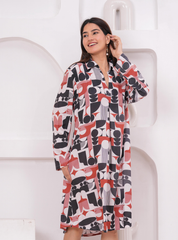 GEO CHIC SHIRT DRESS