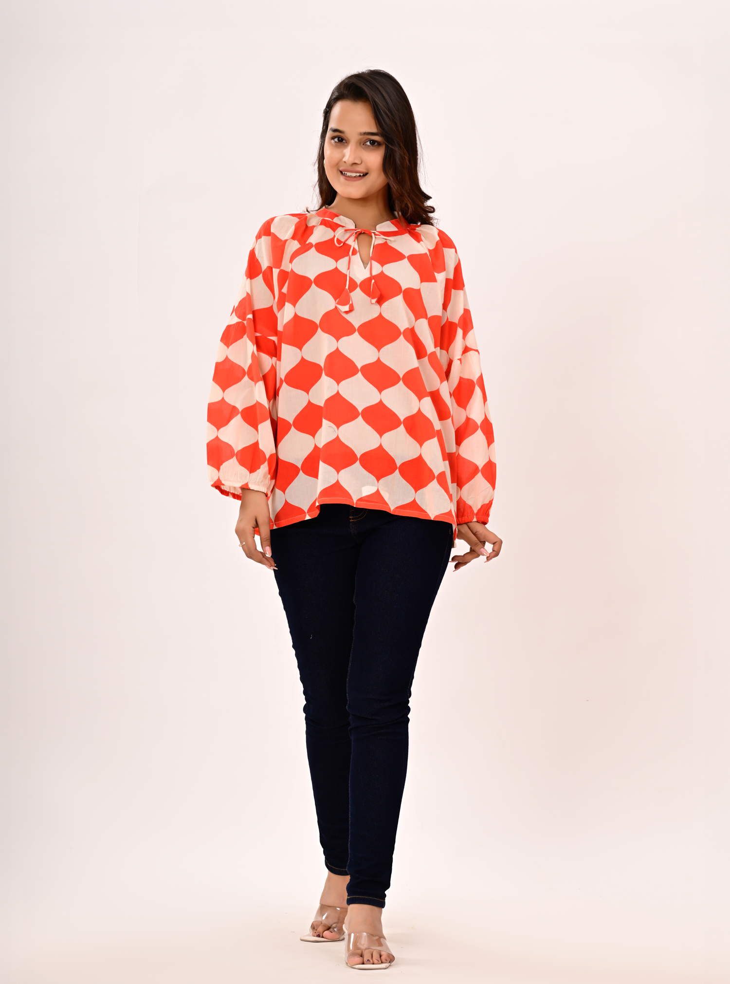 BOX CHECK BLOUSE