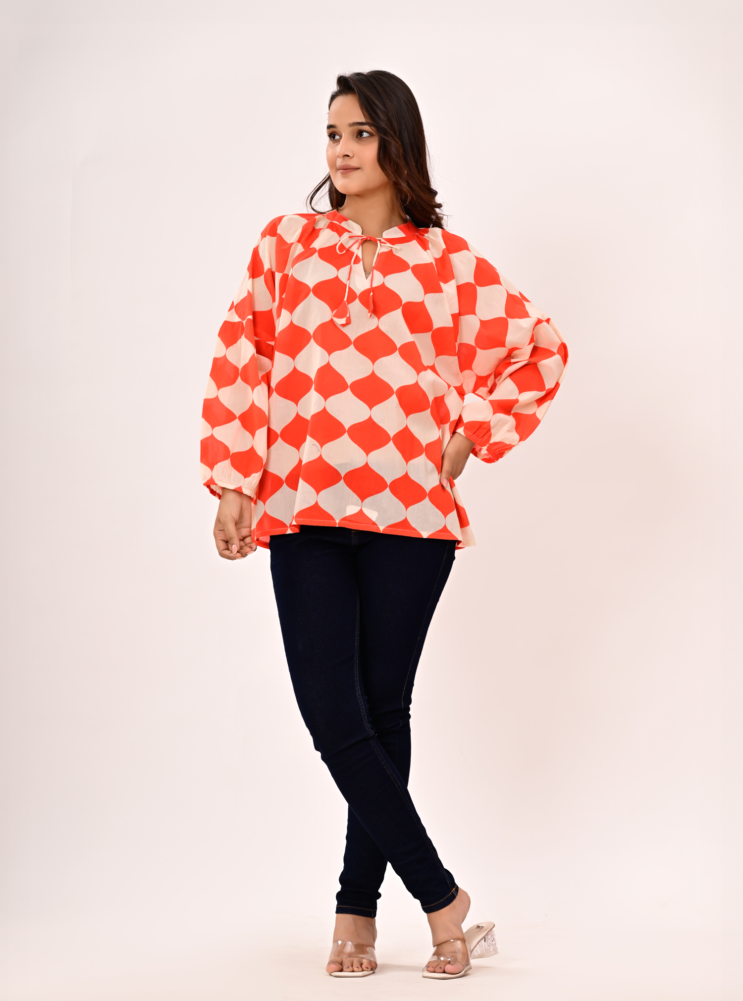 BOX CHECK BLOUSE