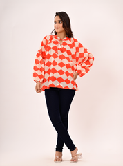BOX CHECK BLOUSE