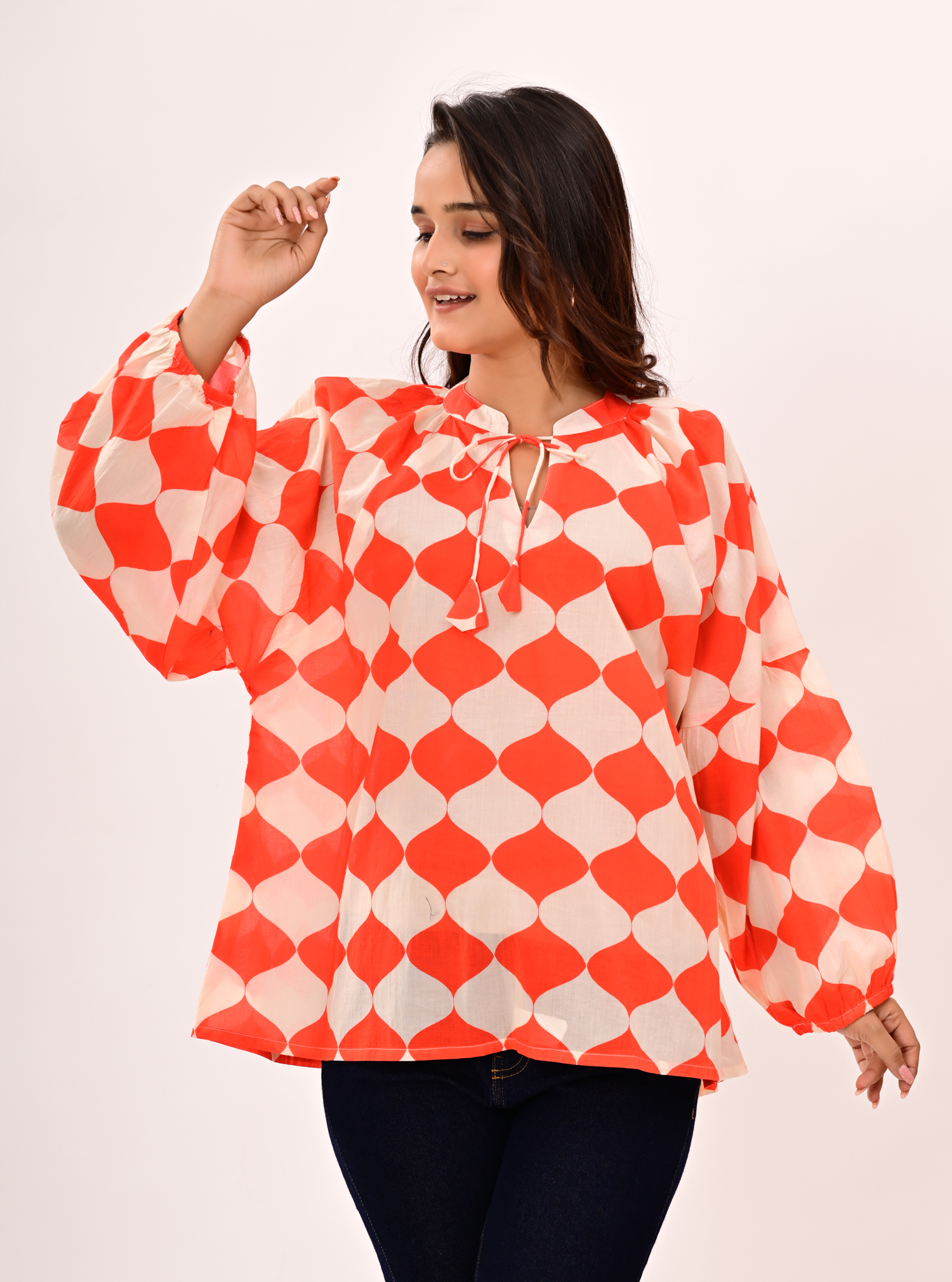 BOX CHECK BLOUSE