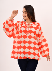 BOX CHECK BLOUSE