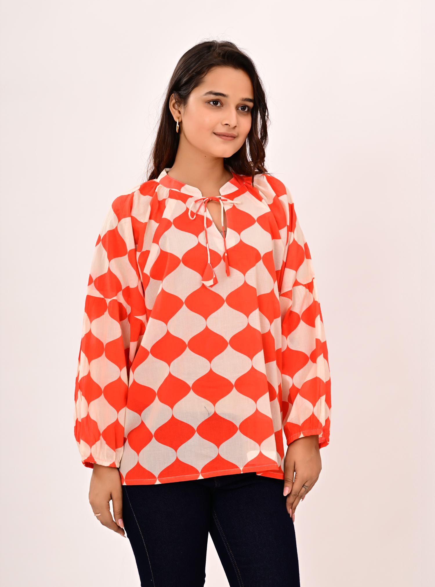 BOX CHECK BLOUSE