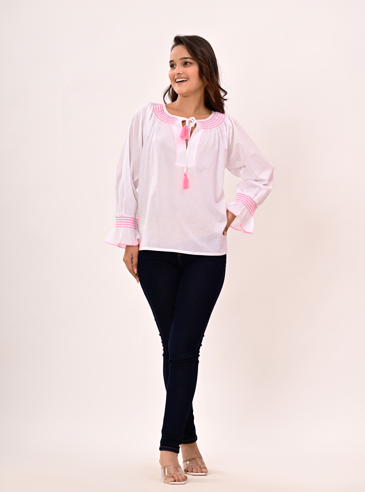 WHITE RESORT BLOUSE