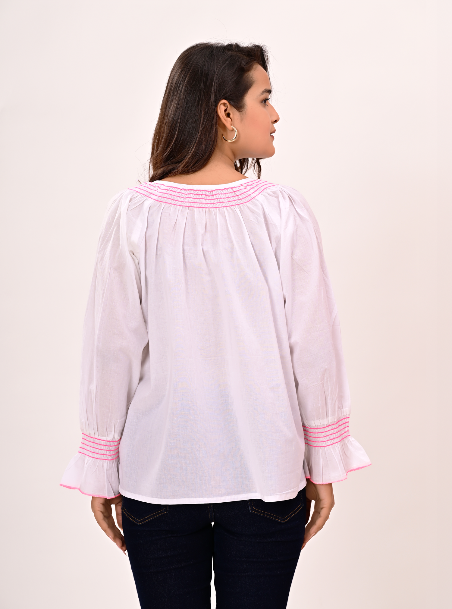WHITE RESORT BLOUSE