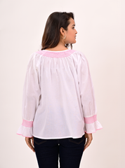 WHITE RESORT BLOUSE