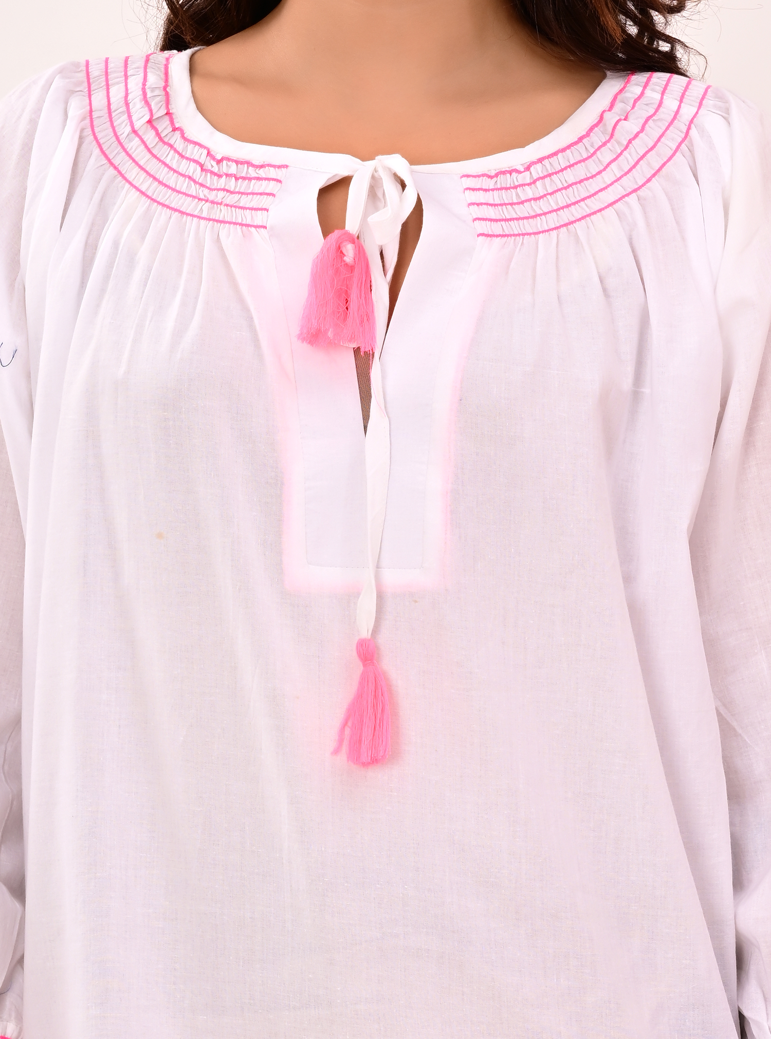 WHITE RESORT BLOUSE